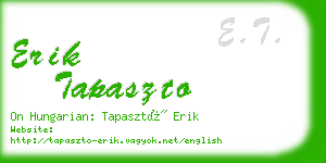 erik tapaszto business card